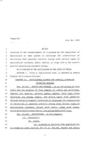 80th Texas Legislature, Regular Session, House Bill 1090, Chapter 1013