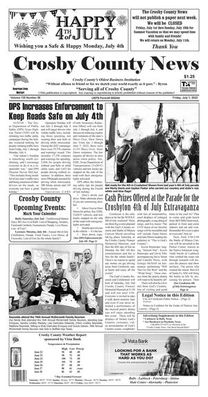 Crosby County News (Ralls, Tex.), Vol. 135, No. 26, Ed. 1 Friday, July 1, 2022