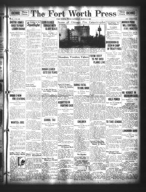 Primary view of object titled 'The Fort Worth Press (Fort Worth, Tex.), Vol. 1, No. 140, Ed. 1 Saturday, March 18, 1922'.