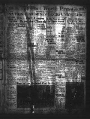 Primary view of object titled 'The Fort Worth Press (Fort Worth, Tex.), Vol. 1, No. 157, Ed. 1 Monday, April 3, 1922'.