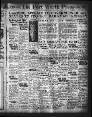The Fort Worth Press (Fort Worth, Tex.), Vol. 1, No. 248, Ed. 1 Tuesday, July 18, 1922