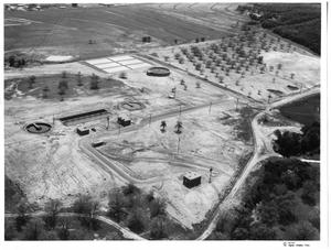 Primary view of object titled '[Aerial View of the City of Denton Wastewater Plant]'.
