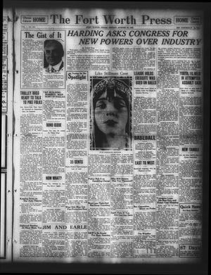The Fort Worth Press (Fort Worth, Tex.), Vol. 1, No. 275, Ed. 1 Friday, August 18, 1922