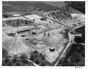 Primary view of object titled '[Aerial View of the City of Denton Wastewater Plant]'.