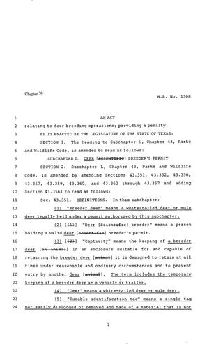 80th Texas Legislature, Regular Session, House Bill 1308, Chapter 79