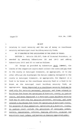 80th Texas Legislature, Regular Session, House Bill 1380, Chapter 221
