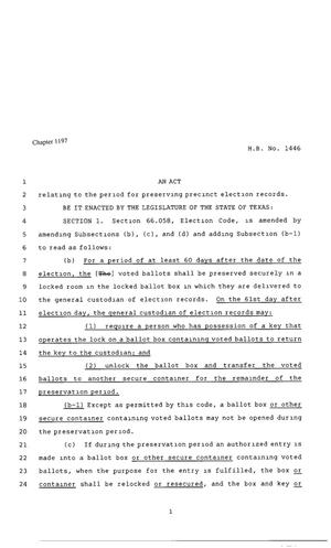 80th Texas Legislature, Regular Session, House Bill 1446, Chapter 1197