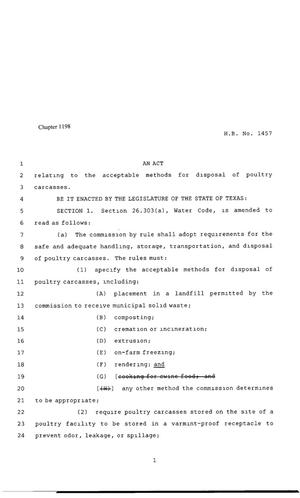 80th Texas Legislature, Regular Session House Bill 1457, Chapter 1198