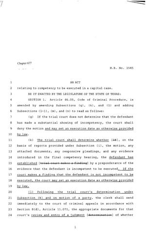 80th Texas Legislature, Regular Session, House Bill 1545, Chapter 677