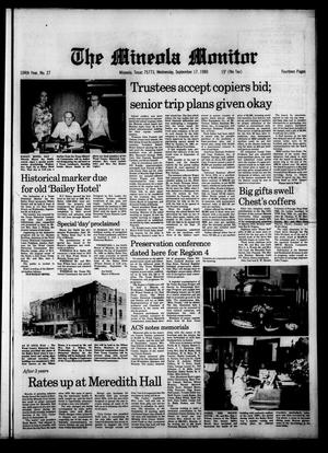 The Mineola Monitor (Mineola, Tex.), Vol. 104, No. 27, Ed. 1 Wednesday, September 17, 1980