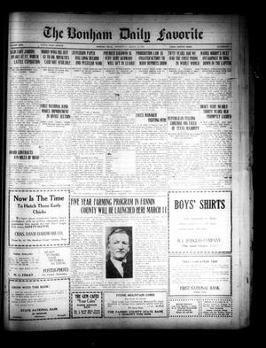 The Bonham Daily Favorite (Bonham, Tex.), Vol. 23, No. 211, Ed. 1 Wednesday, March 10, 1926