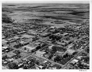 Primary view of object titled 'Aerial View of North Texas State University'.