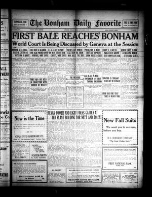 The Bonham Daily Favorite (Bonham, Tex.), Vol. 24, No. 50, Ed. 1 Friday, September 3, 1926