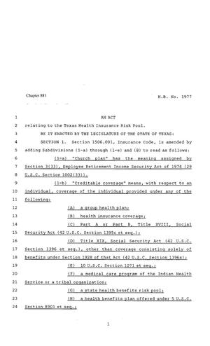 80th Texas Legislature, Regular Session, House Bill 1977, Chapter 881