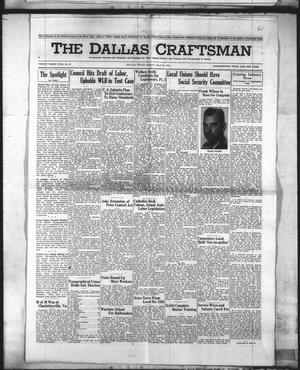 Primary view of object titled 'The Dallas Craftsman (Dallas, Tex.), Vol. 33, No. 20, Ed. 1 Friday, May 19, 1944'.