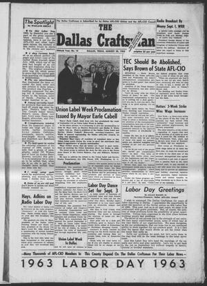The Dallas Craftsman (Dallas, Tex.), Vol. 50, No. 14, Ed. 1 Friday, August 30, 1963