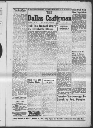 Primary view of object titled 'The Dallas Craftsman (Dallas, Tex.), Vol. 50, No. 23, Ed. 1 Friday, November 1, 1963'.