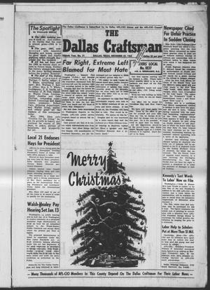 Primary view of object titled 'The Dallas Craftsman (Dallas, Tex.), Vol. 50, No. 31, Ed. 1 Friday, December 27, 1963'.