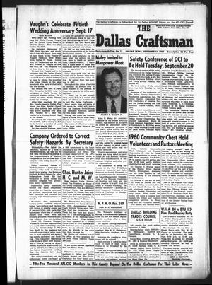The Dallas Craftsman (Dallas, Tex.), Vol. 47, No. 17, Ed. 1 Friday, September 16, 1960