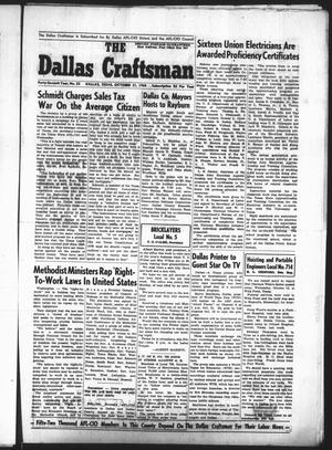 Primary view of object titled 'The Dallas Craftsman (Dallas, Tex.), Vol. 47, No. 22, Ed. 1 Friday, October 21, 1960'.