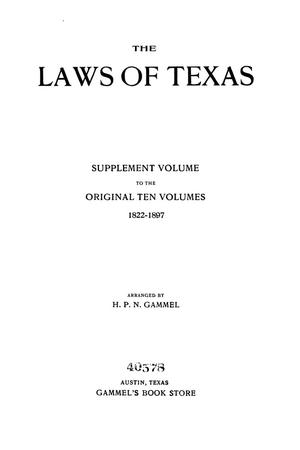 Primary view of object titled 'The Laws of Texas, 1925 [Volume 23]'.