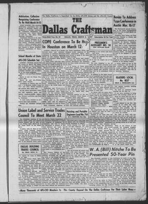 Primary view of object titled 'The Dallas Craftsman (Dallas, Tex.), Vol. 49, No. 42, Ed. 1 Friday, March 8, 1963'.
