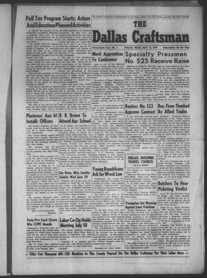 Primary view of object titled 'The Dallas Craftsman (Dallas, Tex.), Vol. 44, No. 7, Ed. 1 Friday, July 12, 1957'.