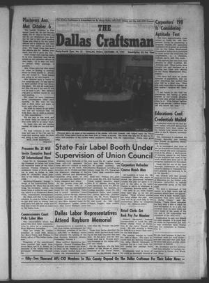 Primary view of object titled 'The Dallas Craftsman (Dallas, Tex.), Vol. 44, No. 21, Ed. 1 Friday, October 18, 1957'.