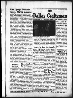 The Dallas Craftsman (Dallas, Tex.), Vol. 45, No. 13, Ed. 1 Friday, August 22, 1958
