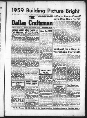 The Dallas Craftsman (Dallas, Tex.), Vol. 45, No. 37, Ed. 1 Friday, February 6, 1959