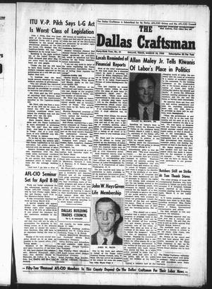 The Dallas Craftsman (Dallas, Tex.), Vol. 46, No. 43, Ed. 1 Friday, March 18, 1960