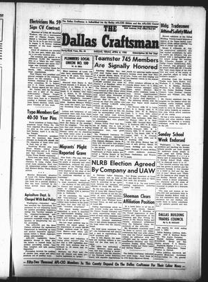 Primary view of object titled 'The Dallas Craftsman (Dallas, Tex.), Vol. 46, No. 46, Ed. 1 Friday, April 8, 1960'.