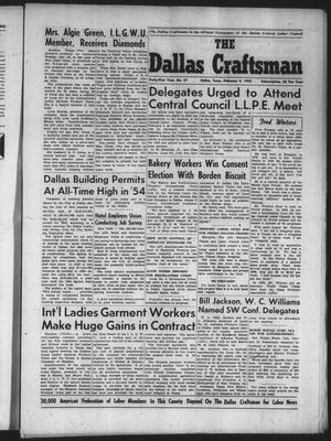 The Dallas Craftsman (Dallas, Tex.), Vol. 41, No. 37, Ed. 1 Friday, February 4, 1955