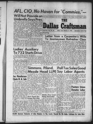 The Dallas Craftsman (Dallas, Tex.), Vol. 41, No. 88, Ed. 1 Friday, February 11, 1955