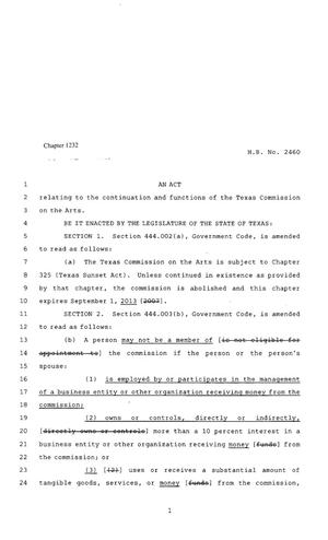80th Texas Legislature, Regular Session, House Bill 2460, Chapter 1232