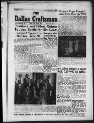 Primary view of object titled 'The Dallas Craftsman (Dallas, Tex.), Vol. 42, No. 8, Ed. 1 Friday, July 22, 1955'.