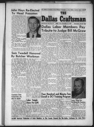 Primary view of object titled 'The Dallas Craftsman (Dallas, Tex.), Vol. 42, No. 25, Ed. 1 Friday, November 18, 1955'.