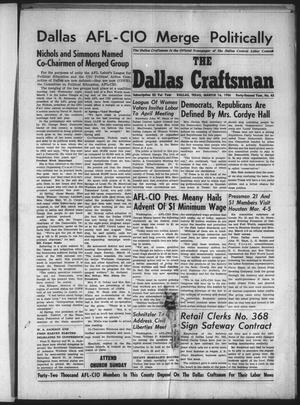 Primary view of object titled 'The Dallas Craftsman (Dallas, Tex.), Vol. 42, No. 42, Ed. 1 Friday, March 16, 1956'.