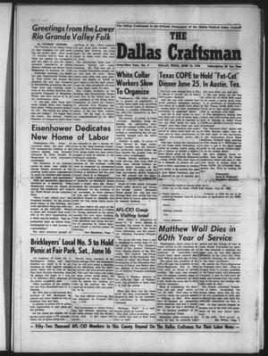 Primary view of object titled 'The Dallas Craftsman (Dallas, Tex.), Vol. 43, No. 3, Ed. 1 Friday, June 15, 1956'.