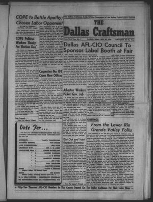 Primary view of object titled 'The Dallas Craftsman (Dallas, Tex.), Vol. 43, No. 9, Ed. 1 Friday, July 27, 1956'.