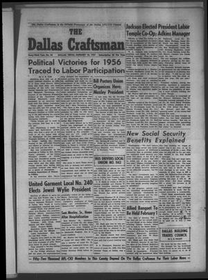 Primary view of object titled 'The Dallas Craftsman (Dallas, Tex.), Vol. 43, No. 34, Ed. 1 Friday, January 18, 1957'.