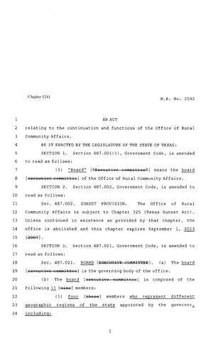 80th Texas Legislature, Regular Session, House Bill 2542, Chapter 1241