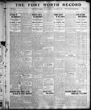 Primary view of object titled 'The Fort Worth Record and Register (Fort Worth, Tex.), Vol. 8, No. 52, Ed. 1 Sunday, December 13, 1903'.