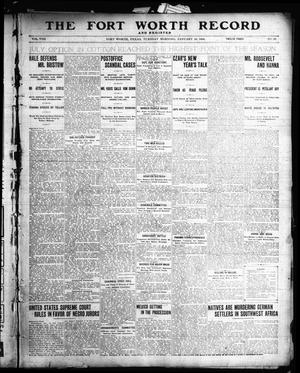 Primary view of object titled 'The Fort Worth Record and Register (Fort Worth, Tex.), Vol. 8, No. 89, Ed. 1 Tuesday, January 19, 1904'.