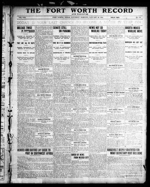 Primary view of object titled 'The Fort Worth Record and Register (Fort Worth, Tex.), Vol. 8, No. 100, Ed. 1 Saturday, January 30, 1904'.