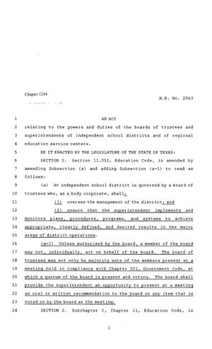 80th Texas Legislature, Regular Session, House Bill 2563, Chapter 1244