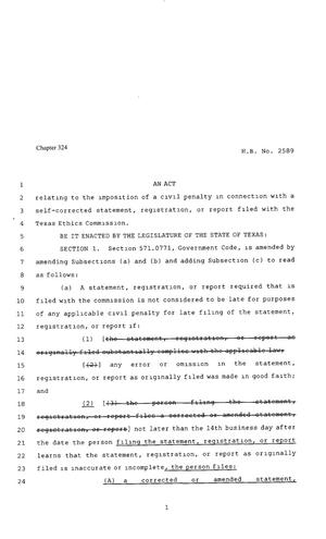 80th Texas Legislature, Regular Session, House Bill 2589, Chapter 324