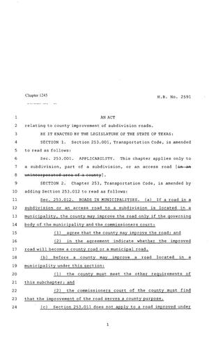 80th Texas Legislature, Regular Session, House Bill 2591, Chapter 1245