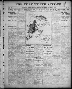Primary view of object titled 'The Fort Worth Record and Register (Fort Worth, Tex.), Vol. 12, No. 35, Ed. 1 Wednesday, November 20, 1907'.