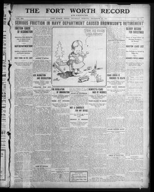 Primary view of object titled 'The Fort Worth Record and Register (Fort Worth, Tex.), Vol. 12, No. 71, Ed. 1 Thursday, December 26, 1907'.